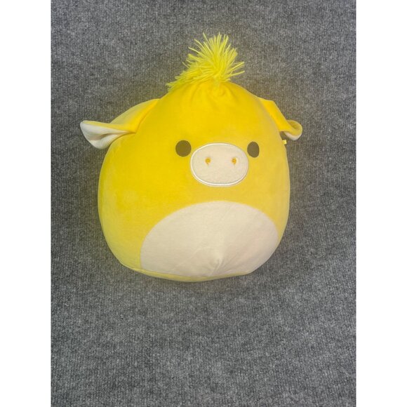 Squishmallow 11" Gavny Donkey yellow 2023 easter plush yellow Pre-owned - Picture 5 of 16